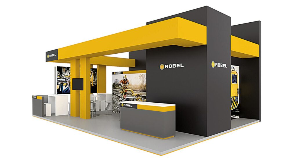 Blick auf den Messestand von Robel